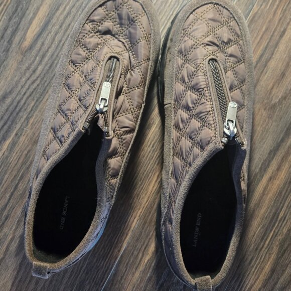 LANDS' END Women's All Weather Quilted Zip Slip-On/Espresso/NWOT/SIZE 11D - Picture 8 of 13
